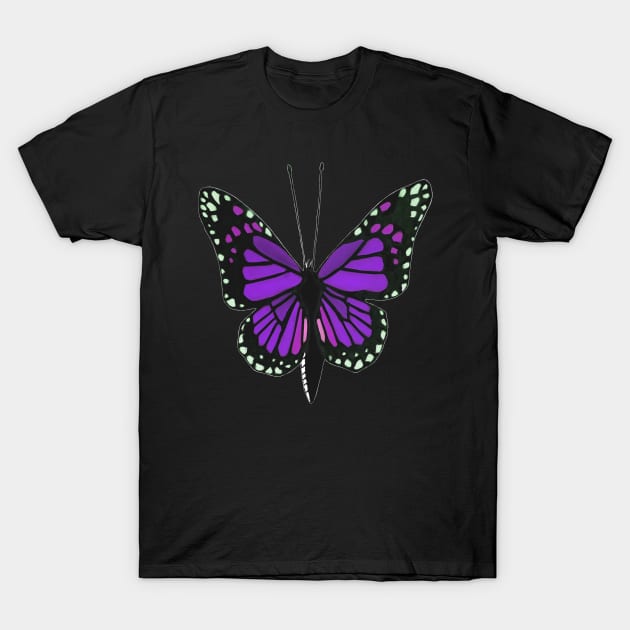 Butterfly 02e, transparent background T-Shirt by kensor